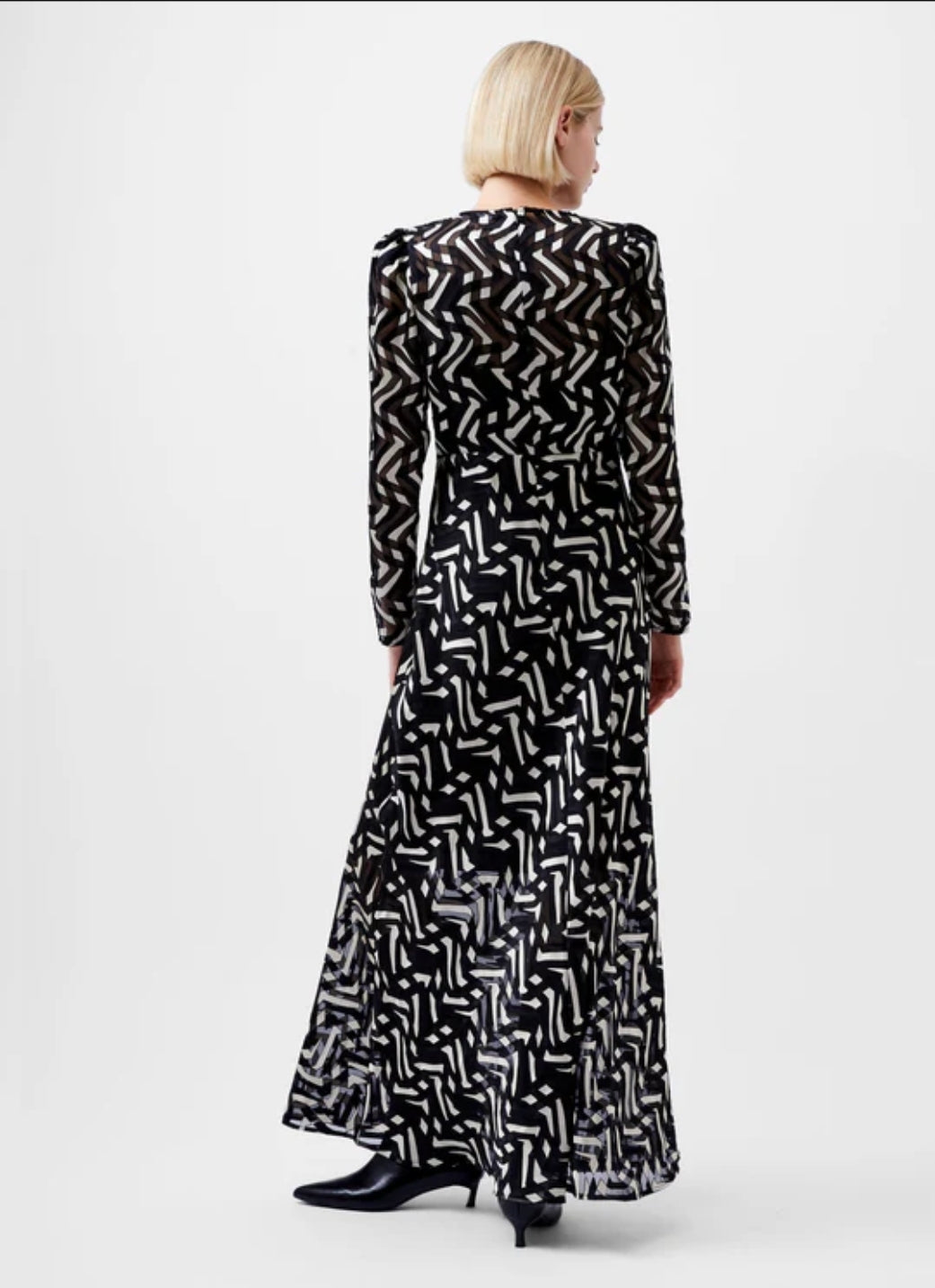 Satin Devore Maxi Dress