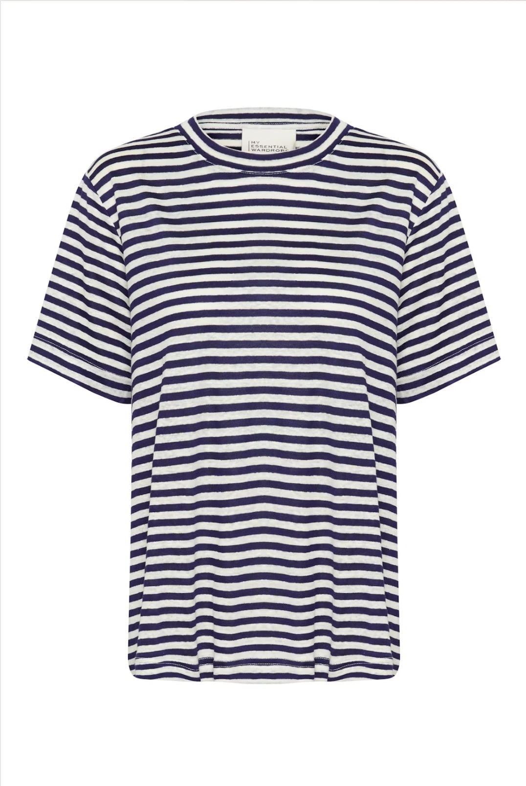 Linen Mix Stripe T-Shirt