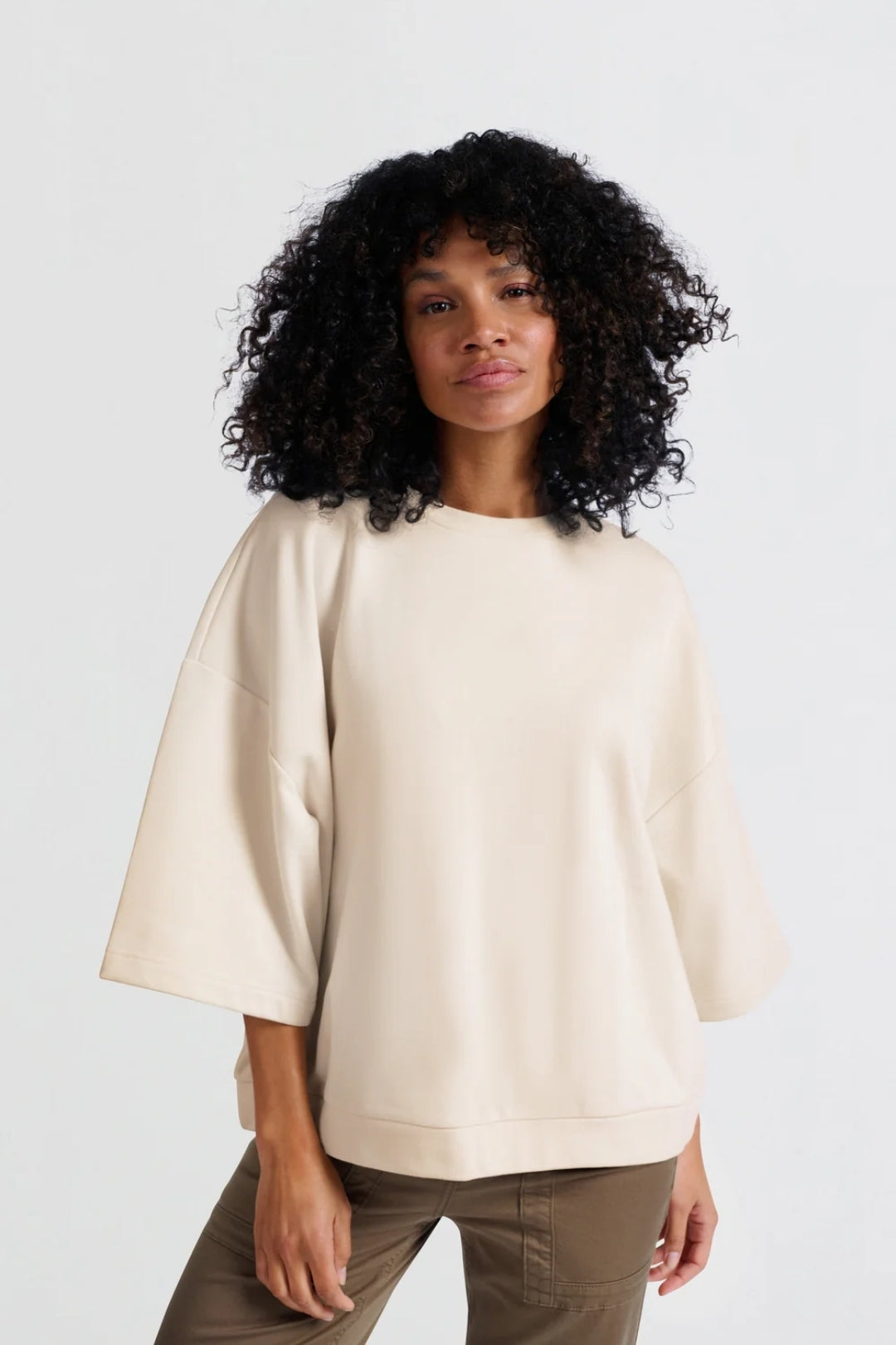 Oversized Sweatshirt with Wide Sleeves