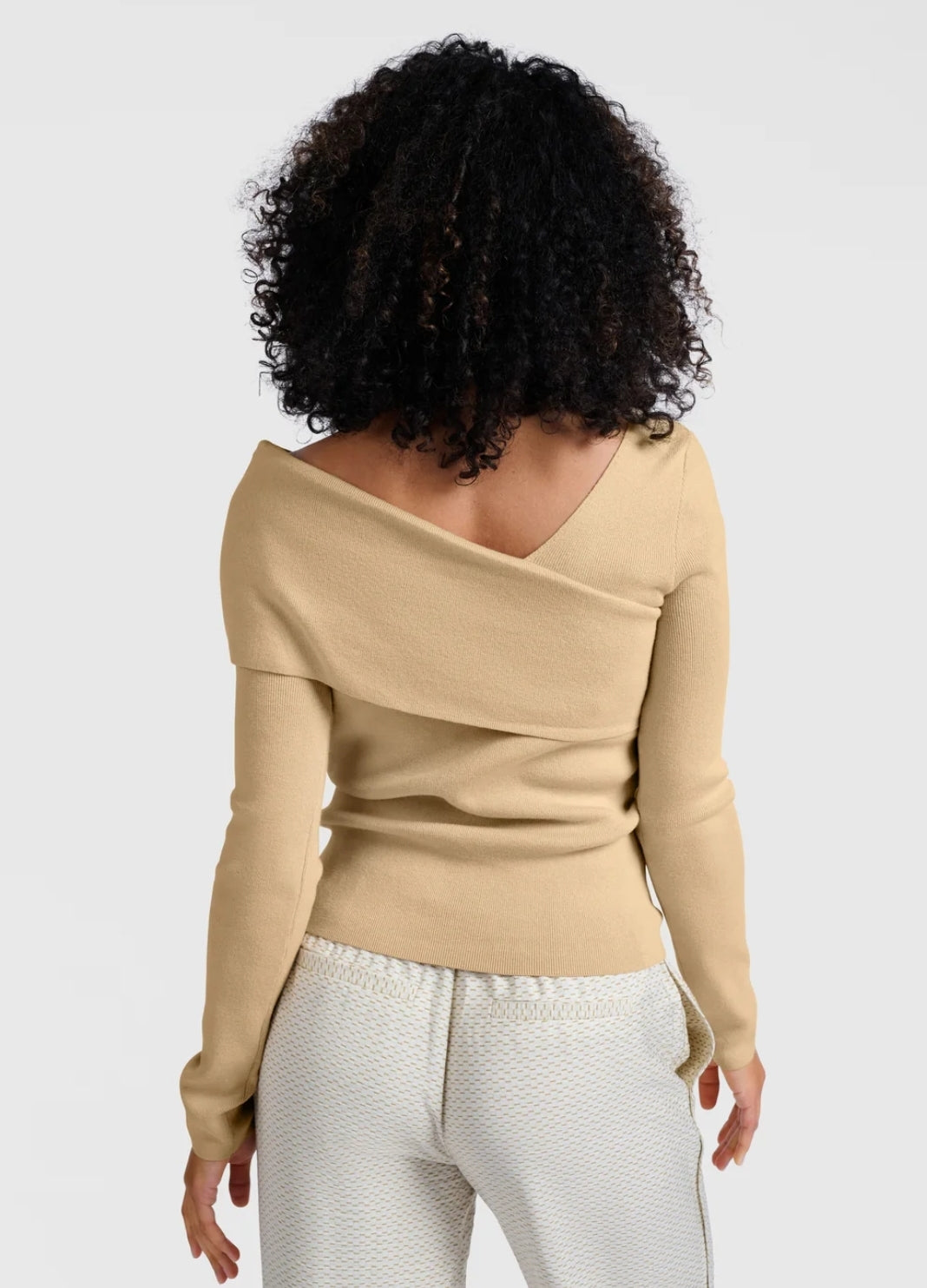 Top with Wrap-Over Neckline
