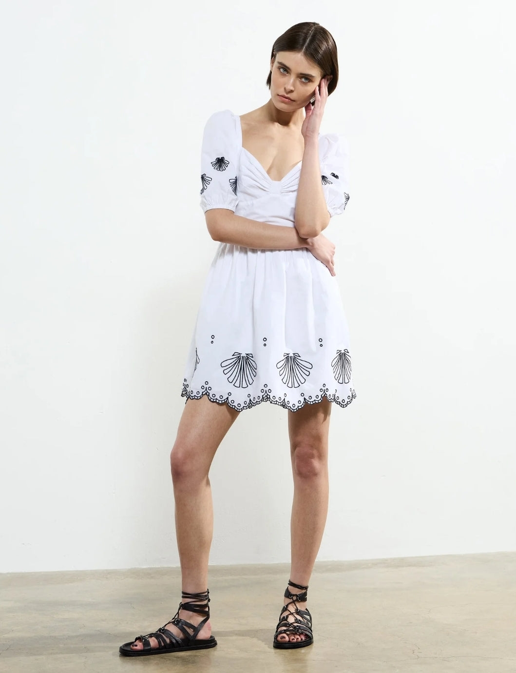 Cambria Cotton Anglaise Mini Dress