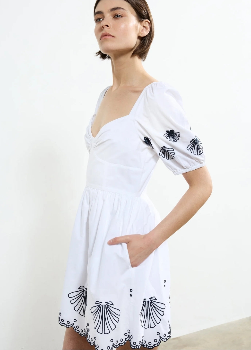 Cambria Cotton Anglaise Mini Dress