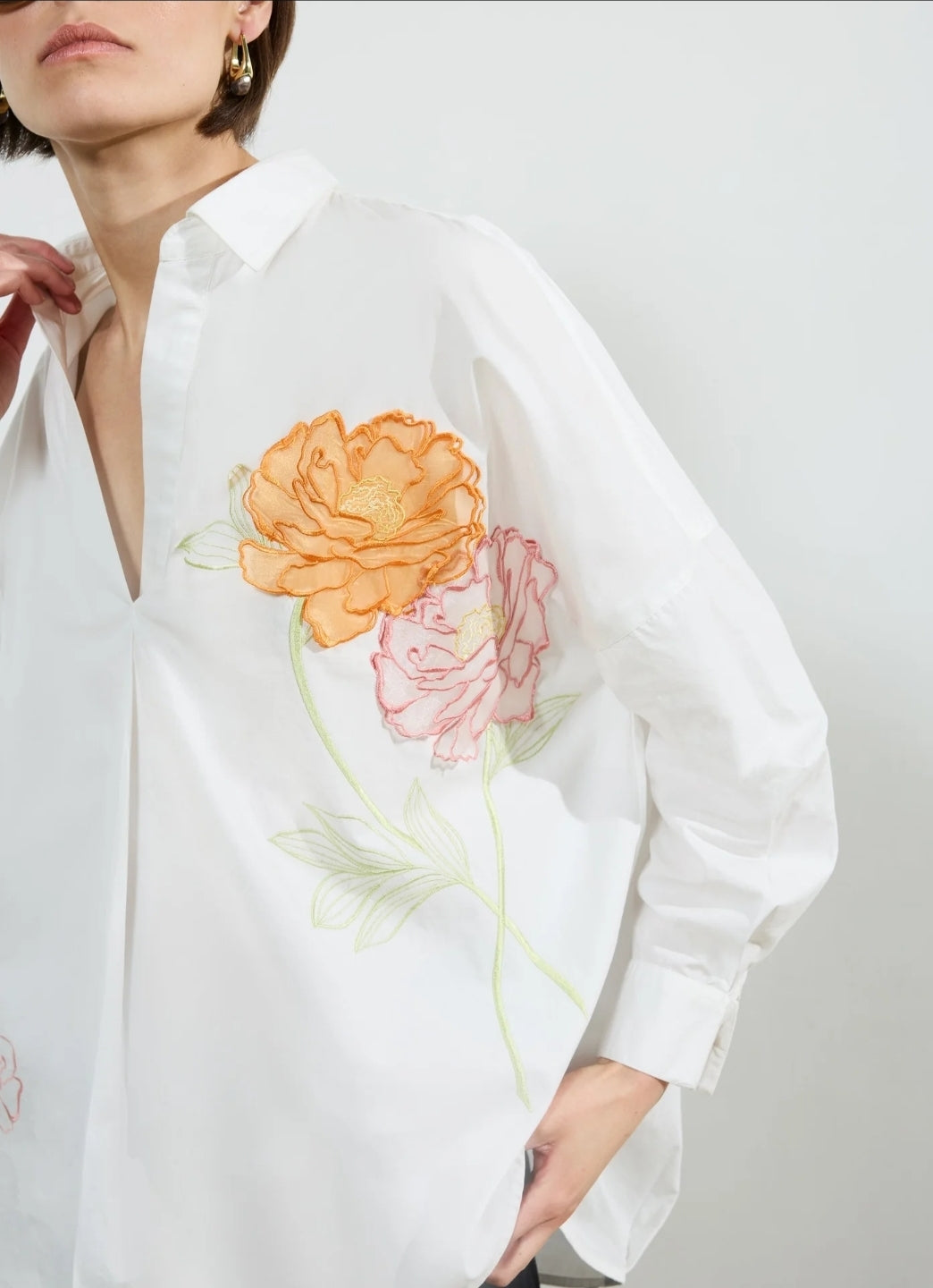 Cambria Cotton Pop-Over Shirt