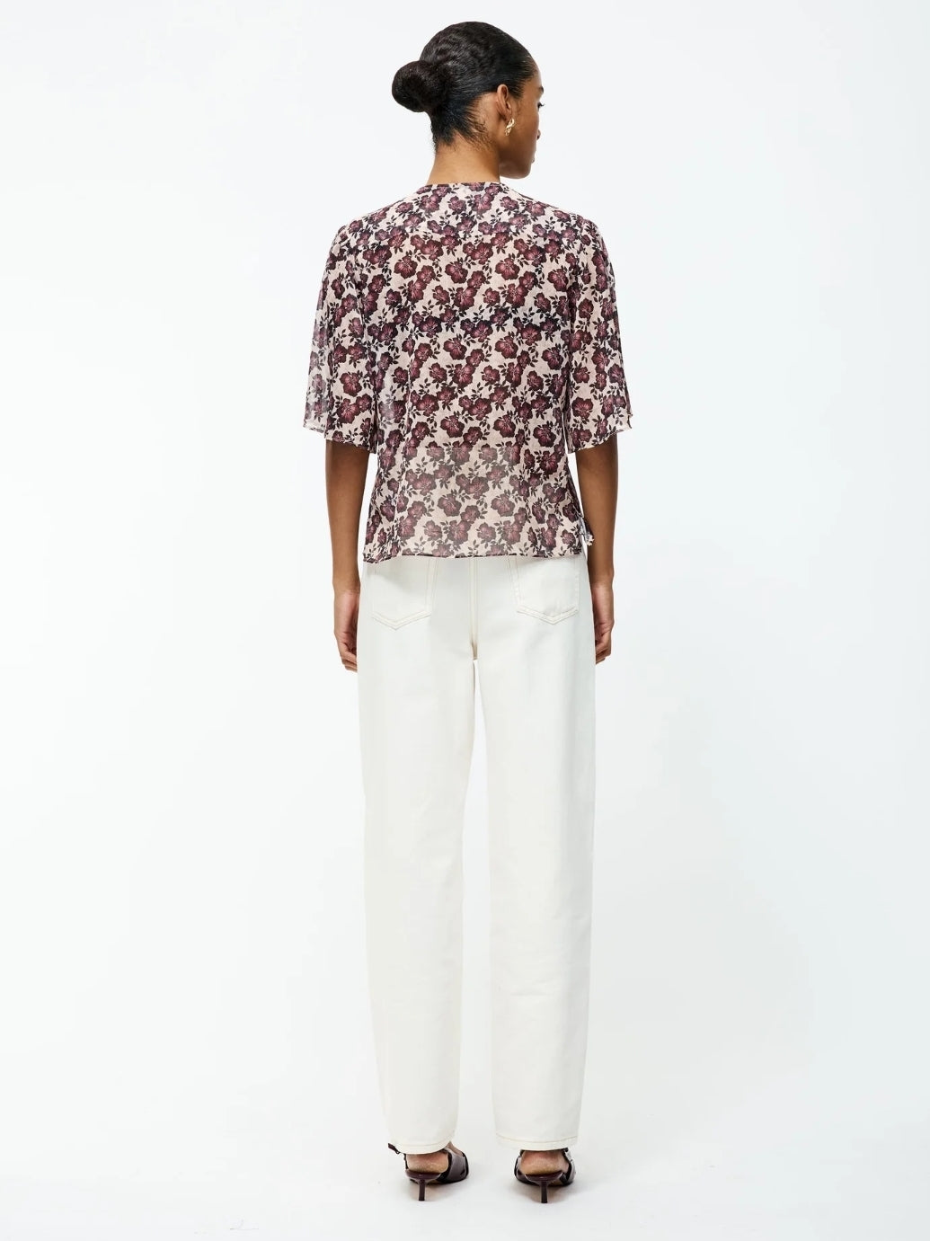 Elyse Crinkle Short Sleeve Top