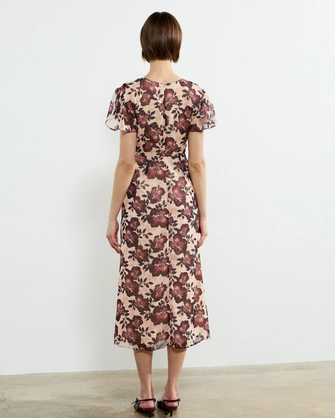 Elyse Flutter Sleeve Dress