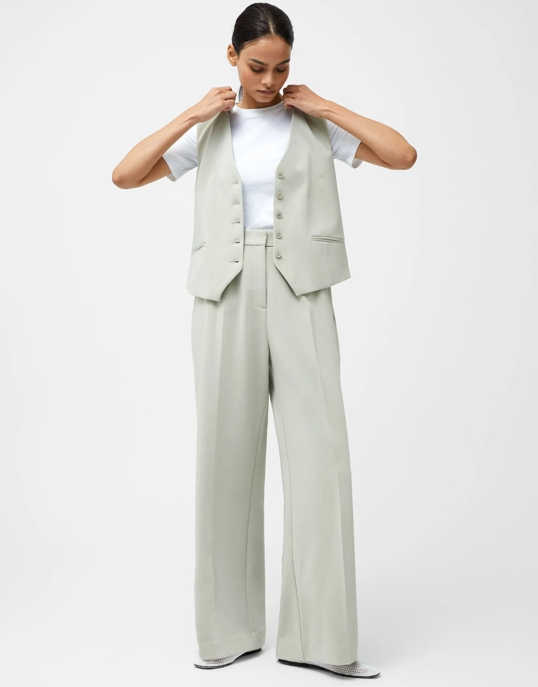 Angie Tailored Wide Leg Trouser