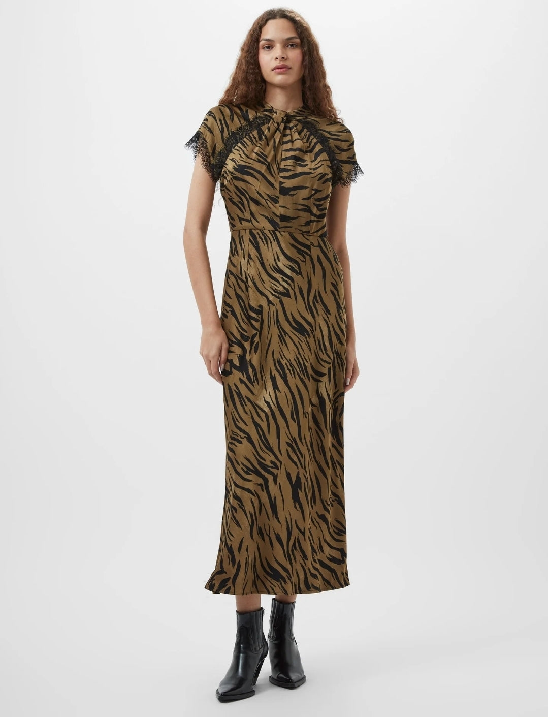 Adeline Satin Lace Dress