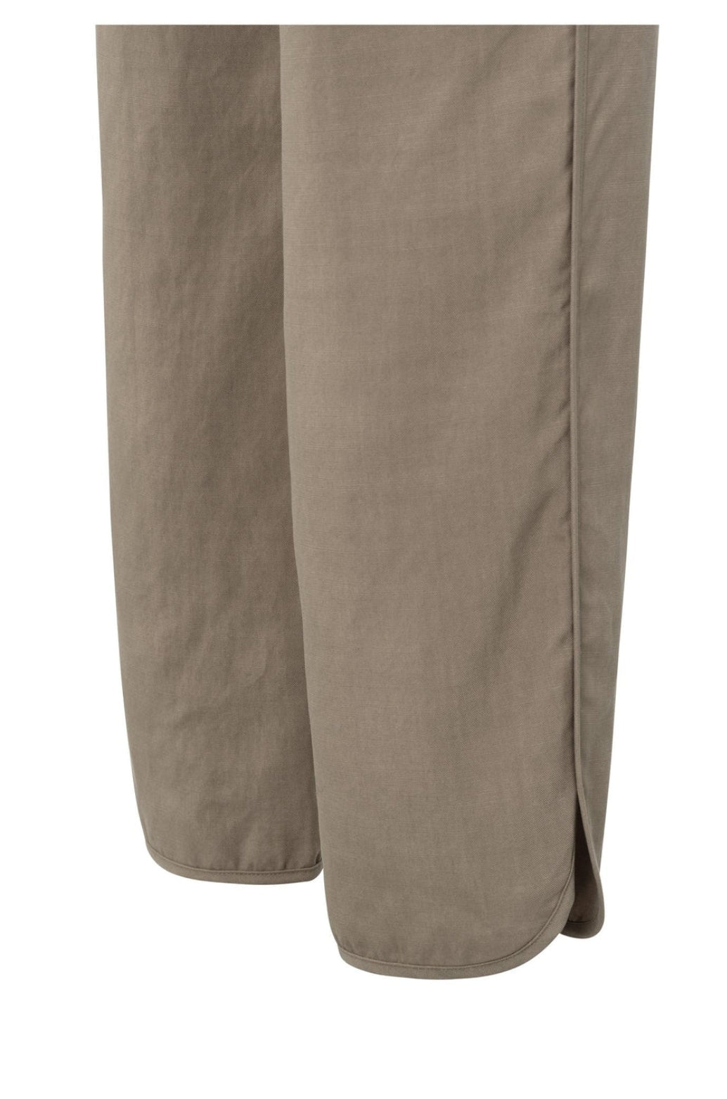 Woven Trousers with Curved Hem