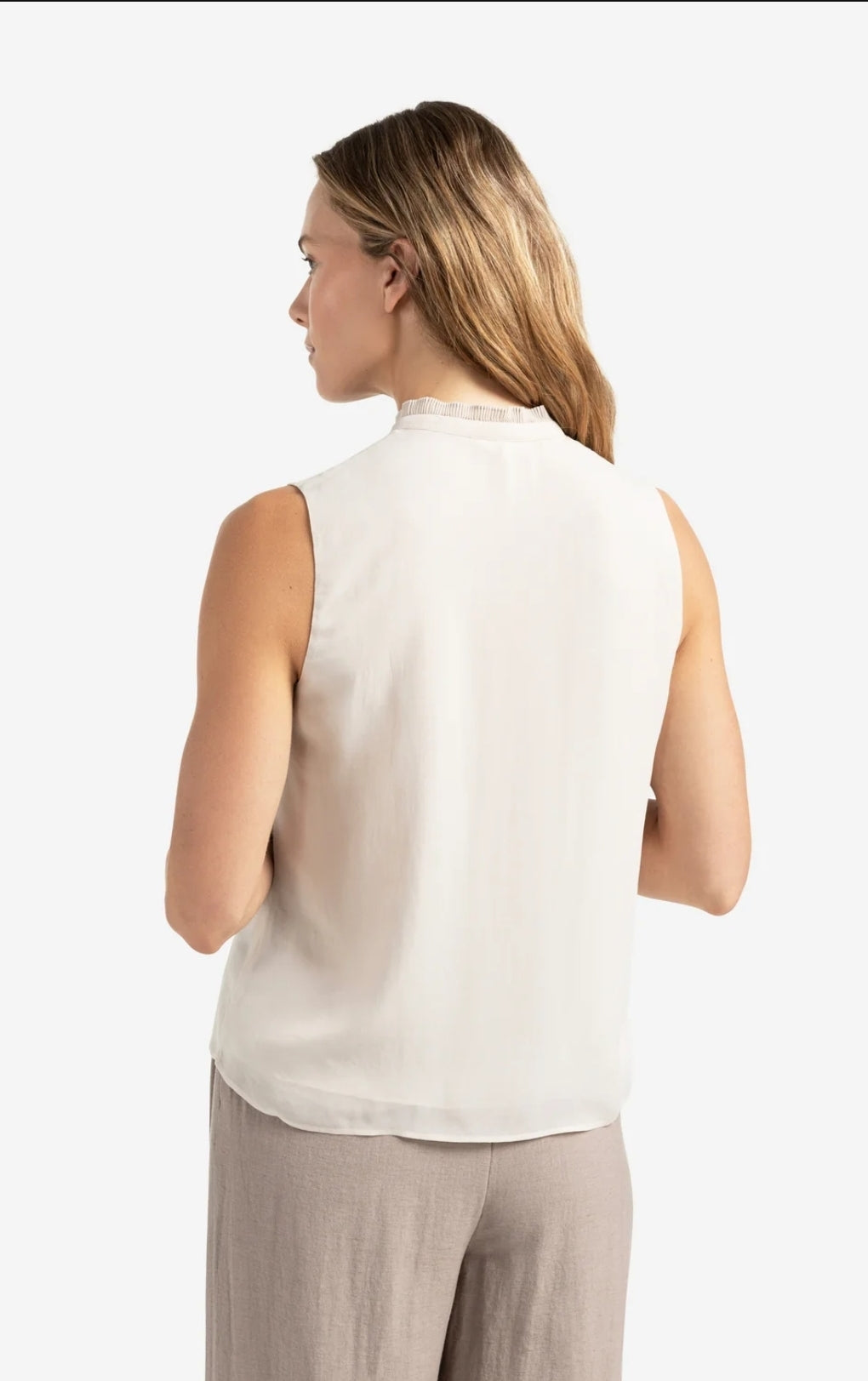 Sleeveless Top with Keyhole Detail