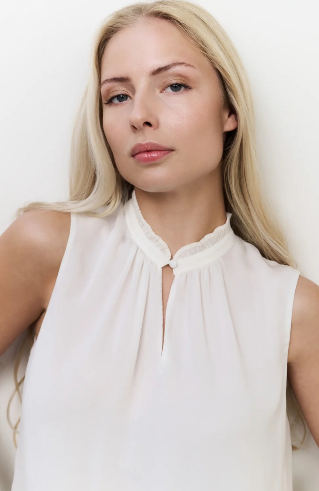 Sleeveless Top with Keyhole Detail