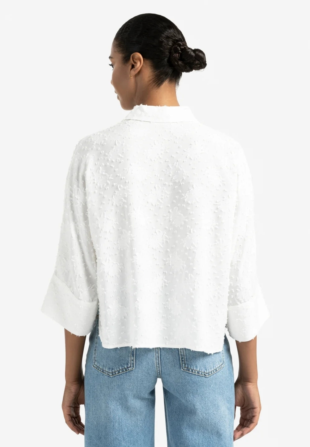 Blouse with Jacquard Detail