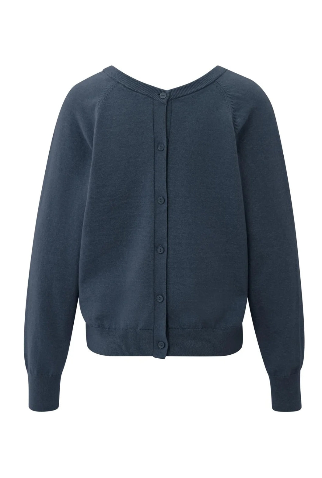 V-Neck Jumper with Back Button Detail