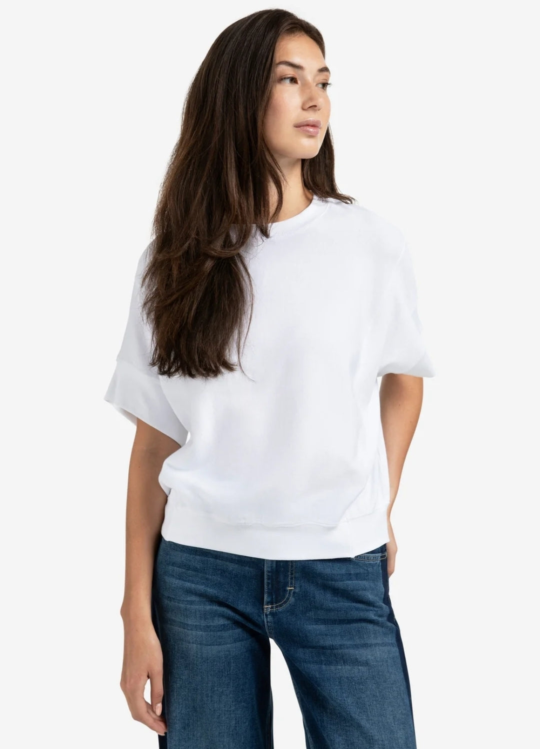 Ribbed Top With Short Sleeves