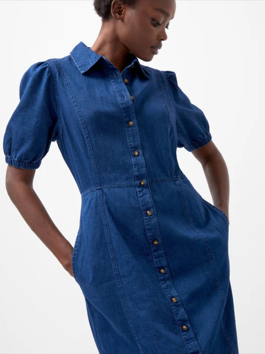 Chambray shirt dress