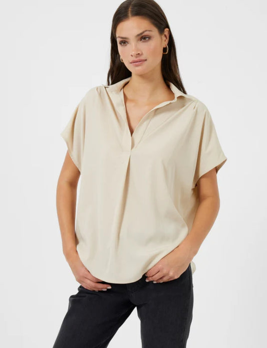 Crepe Light Pop Over Shirt