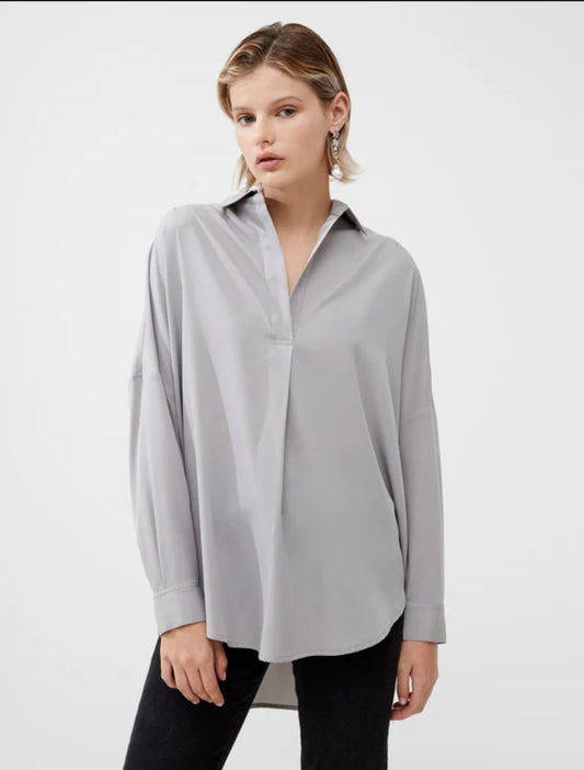 Long Sleeve Popover Blouse