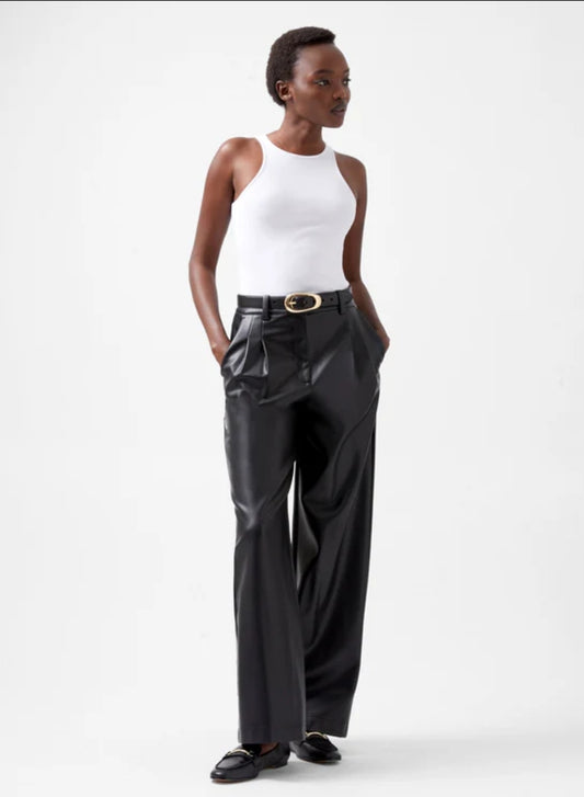 Crolenda PU Wide Leg Trouser