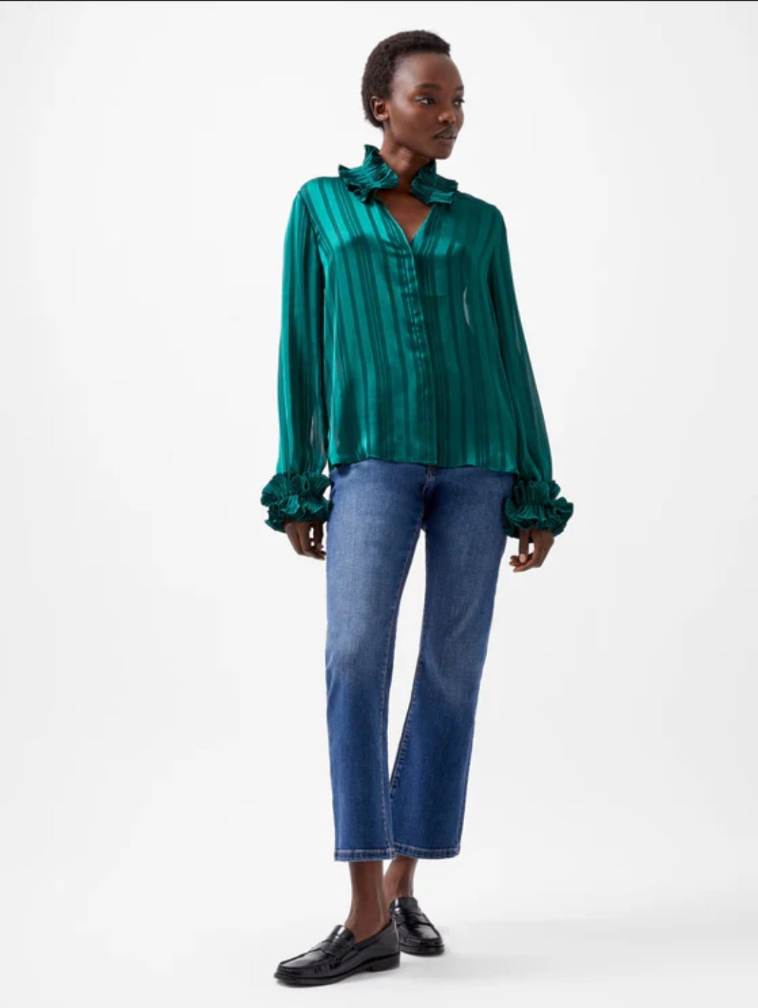 Hanni Ruffle Neck Shirt