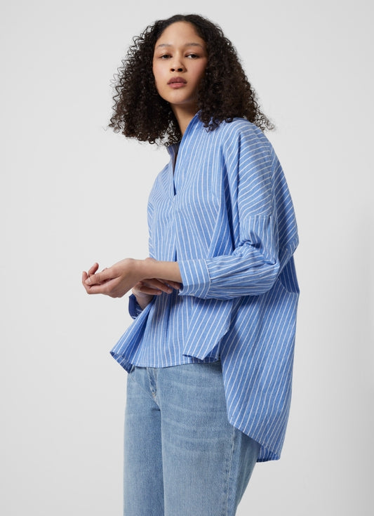 Stripe Poplin Popover Shirt