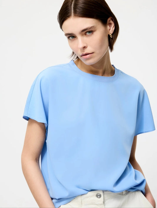 Capriana Crepe Crew Neck Top
