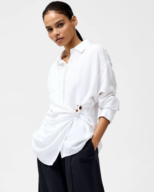 Auri Linen Clasp Shirt