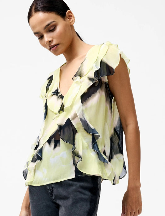 Natalie Chiffon Ruffle Top