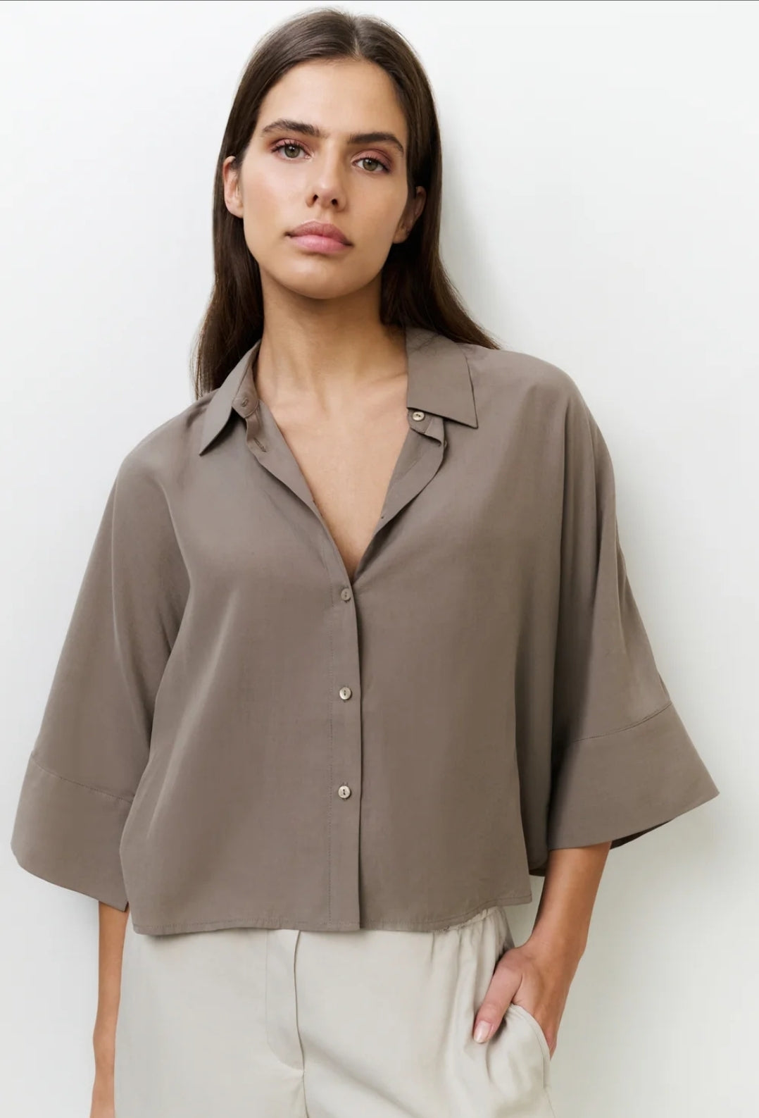 Blouse with Wide Sleeve