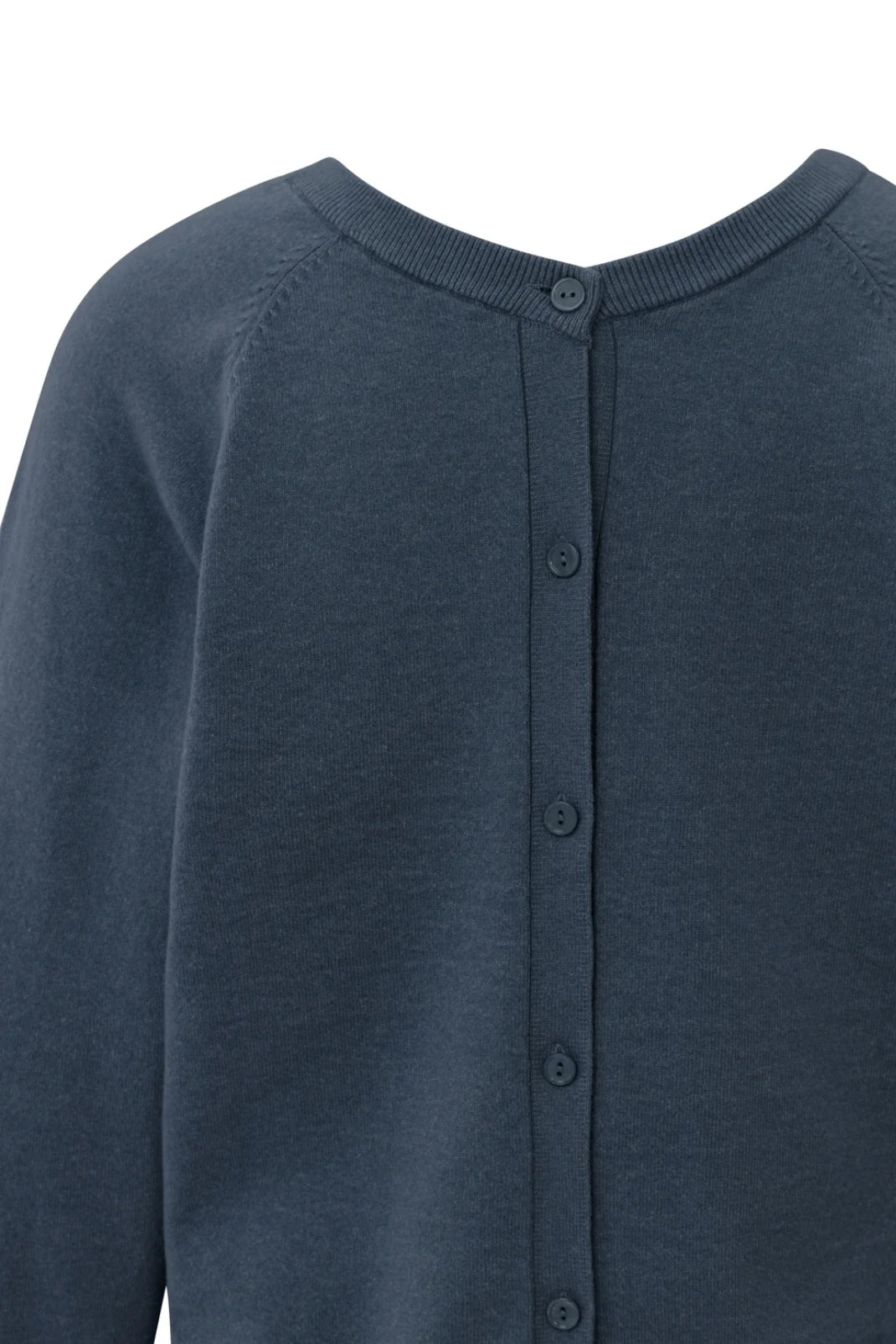 V-Neck Jumper with Back Button Detail