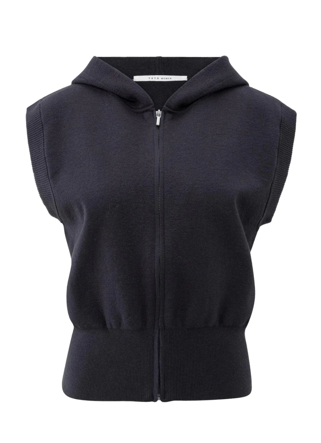 Sleeveless Hoody with Zipper