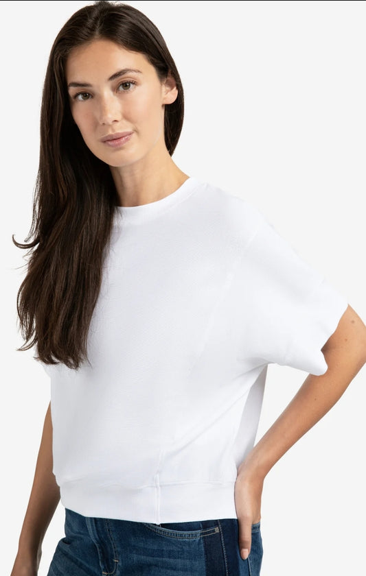 Ribbed Top With Short Sleeves